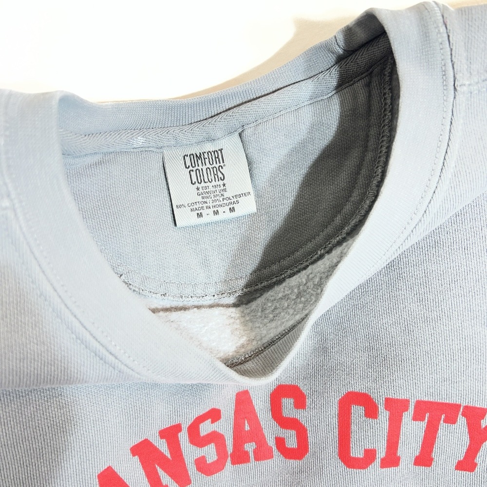 Comfort Colors Kansas City Chiefs NFL Sweatshirt Womens Medium Grey Pullover - Picture 2 of 6